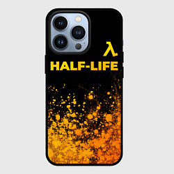 Чехол iPhone 13 Pro Half-Life - gold gradient посередине