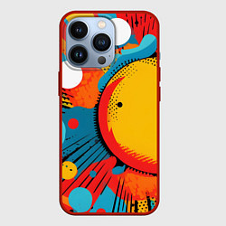 Чехол для iPhone 13 Pro Поп-арт абстракция, цвет: 3D-красный