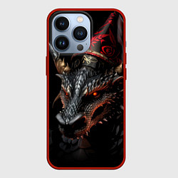 Чехол для iPhone 13 Pro Дракон холода, цвет: 3D-красный