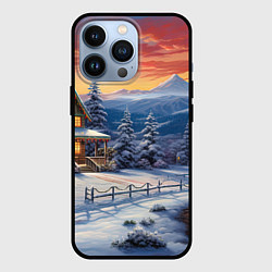 Чехол для iPhone 13 Pro Зимний праздник в сказочном городке, цвет: 3D-черный