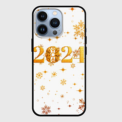 Чехол для iPhone 13 Pro Новый 2024 год - золотой, цвет: 3D-черный