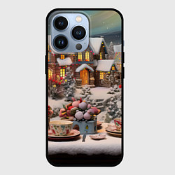 Чехол iPhone 13 Pro Объемные новогодние домики