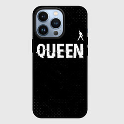 Чехол для iPhone 13 Pro Queen glitch на темном фоне посередине, цвет: 3D-черный