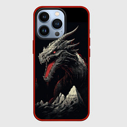 Чехол для iPhone 13 Pro Дракон морозных узоров, цвет: 3D-красный