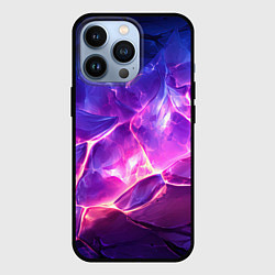 Чехол для iPhone 13 Pro Геометрия абстракции с неоном, цвет: 3D-черный