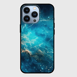 Чехол для iPhone 13 Pro Голубая небула, цвет: 3D-черный