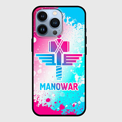 Чехол для iPhone 13 Pro Manowar neon gradient style, цвет: 3D-черный