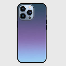 Чехол для iPhone 13 Pro Градиент синий фиолетовый голубой, цвет: 3D-черный