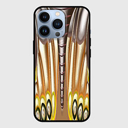 Чехол для iPhone 13 Pro Абстрактный рисунок по мотивам крыла бабочки, цвет: 3D-черный