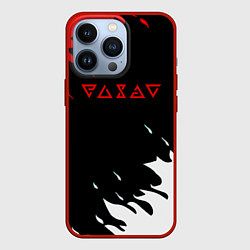 Чехол для iPhone 13 Pro The Witcher fire logo, цвет: 3D-красный