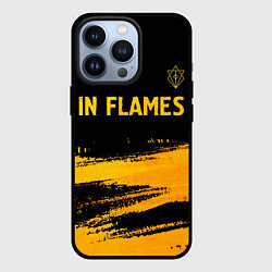 Чехол для iPhone 13 Pro In Flames - gold gradient посередине, цвет: 3D-черный