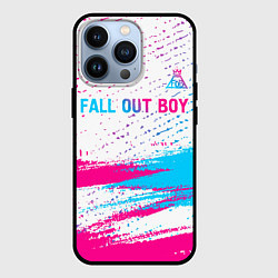 Чехол iPhone 13 Pro Fall Out Boy neon gradient style посередине