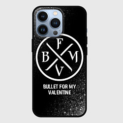 Чехол для iPhone 13 Pro Bullet For My Valentine glitch на темном фоне, цвет: 3D-черный