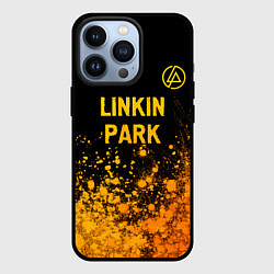 Чехол для iPhone 13 Pro Linkin Park - gold gradient посередине, цвет: 3D-черный