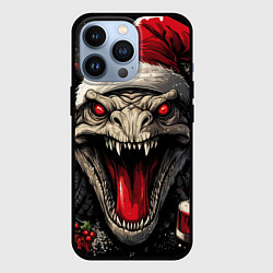 Чехол для iPhone 13 Pro Злой новогодний дракон, цвет: 3D-черный