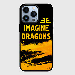 Чехол для iPhone 13 Pro Imagine Dragons - gold gradient посередине, цвет: 3D-черный