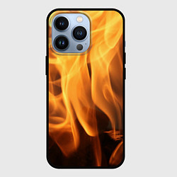 Чехол для iPhone 13 Pro Языки пламень, цвет: 3D-черный