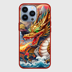 Чехол для iPhone 13 Pro Dragon tattoo - irezumi, цвет: 3D-красный