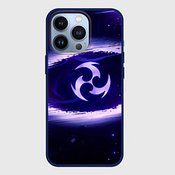 Чехол для iPhone 13 Pro Genshin Impact Raiden sign, цвет: 3D-тёмно-синий