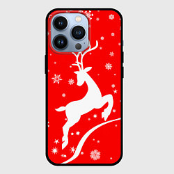 Чехол для iPhone 13 Pro Christmas deer, цвет: 3D-черный
