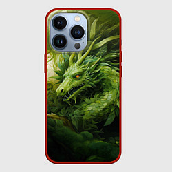 Чехол для iPhone 13 Pro Зеленый травяной дракон, цвет: 3D-красный