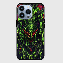 Чехол для iPhone 13 Pro Green and red slime, цвет: 3D-черный