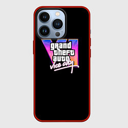 Чехол для iPhone 13 Pro Gta 6 vice city logo, цвет: 3D-красный