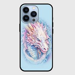 Чехол для iPhone 13 Pro Волшебный белый дракон, цвет: 3D-черный