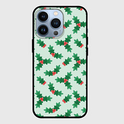 Чехол для iPhone 13 Pro Рождественская омела, цвет: 3D-черный