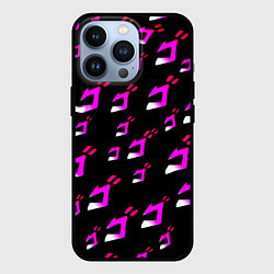 Чехол для iPhone 13 Pro JoJos Bizarre neon pattern logo, цвет: 3D-черный