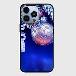 Чехол для iPhone 13 Pro Новогодняя елка с шарами, цвет: 3D-черный