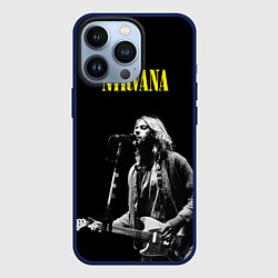 Чехол для iPhone 13 Pro Группа Nirvana Курт Кобейн, цвет: 3D-тёмно-синий