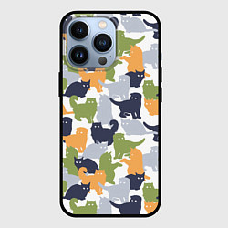 Чехол для iPhone 13 Pro Пушистые кошки, цвет: 3D-черный