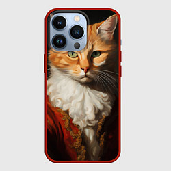 Чехол для iPhone 13 Pro Знатный кот, цвет: 3D-красный