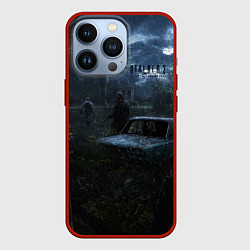 Чехол для iPhone 13 Pro STALKER 2 дождливая погода, цвет: 3D-красный