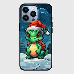 Чехол для iPhone 13 Pro Вредный новогодний дракон, цвет: 3D-черный
