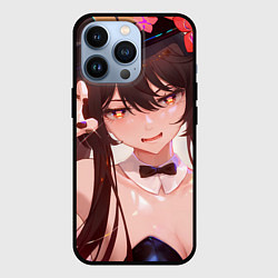 Чехол для iPhone 13 Pro Genshin Impact Ху Тао, цвет: 3D-черный