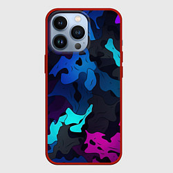 Чехол для iPhone 13 Pro Абстрактный камуфляж в кислотных абстрактных пятна, цвет: 3D-красный