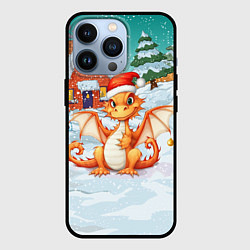 Чехол для iPhone 13 Pro Новогодний дракон 2024 год, цвет: 3D-черный