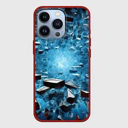 Чехол для iPhone 13 Pro Взрыв мелких плит, цвет: 3D-красный