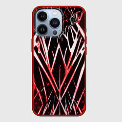 Чехол для iPhone 13 Pro Адские красные полосы, цвет: 3D-красный