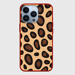 Чехол для iPhone 13 Pro Леопардовые пятнышки, цвет: 3D-красный