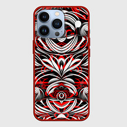 Чехол для iPhone 13 Pro Узоры паттерны, цвет: 3D-красный