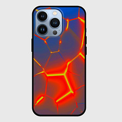 Чехол для iPhone 13 Pro Грани огненнные абстракция, цвет: 3D-черный