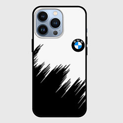 Чехол для iPhone 13 Pro BMW чёрные штрихи текстура, цвет: 3D-черный