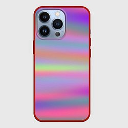Чехол для iPhone 13 Pro Голографические неоновые полосы, цвет: 3D-красный