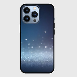 Чехол для iPhone 13 Pro Серебристые блёстки на синем фоне - нейросеть, цвет: 3D-черный