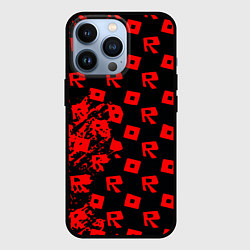 Чехол для iPhone 13 Pro Roblox краски гейм мобайл, цвет: 3D-черный