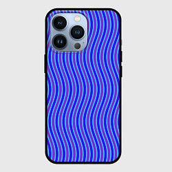 Чехол для iPhone 13 Pro Неоновые волнистые полосы, цвет: 3D-черный