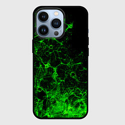 Чехол для iPhone 13 Pro Неоновый зеленый дым, цвет: 3D-черный